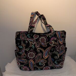 Vera Bradley Glenna Bandana Swirl Quilted Shoulder Bag Purse Tote